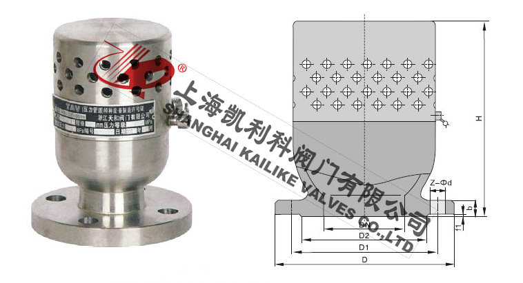 TFA72W真空負壓安全閥外形結構圖